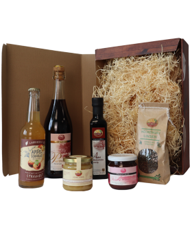 Artikel Geschenkkiste Heimat-Liebe mit ihren Produkten 