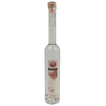 Eine 350 Milliliter Glasflasche Apfelbrand