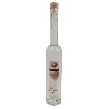 Eine 350 Milliliter Glasflasche Bohnapfelbrand